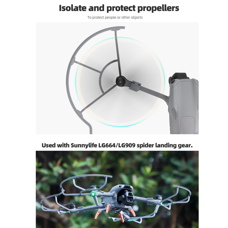 For DJI Air 3S / 3 Sunnylife Propellers Guard Protector Integrated Shielding Rings Quick Release Anti-Collision Props Safe Ring For DJI Air 3S / 3 Sunnylife Propellers Guard Protector Integrated Shielding Rings Quick Release Anti-Collision Props Safe Ring